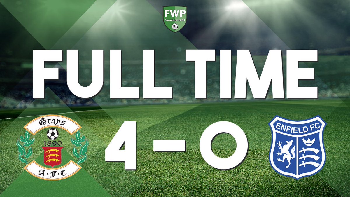 FULL-TIME: Grays Athletic 4-0 Enfield #IsthmianLeague fwp.co/2uMePk