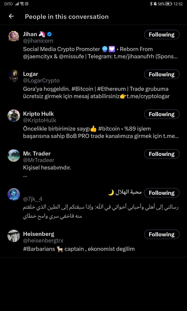 shxxbinii's tweet photo. @jihanicorn @KriptoHulk @LogarCrypto @MrTradeer @heisenbergtrx done tysm!! https://t.co/yIKQRGcWyL