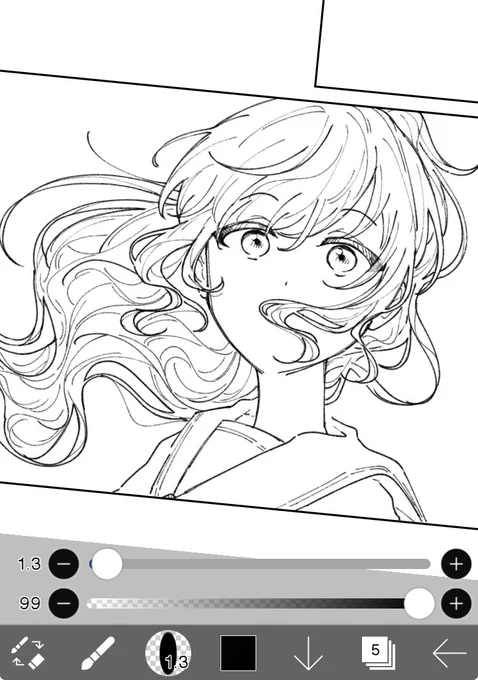 まふゆの髪を書いてる時が一番楽しい(これは別垢用の漫画の一部) 