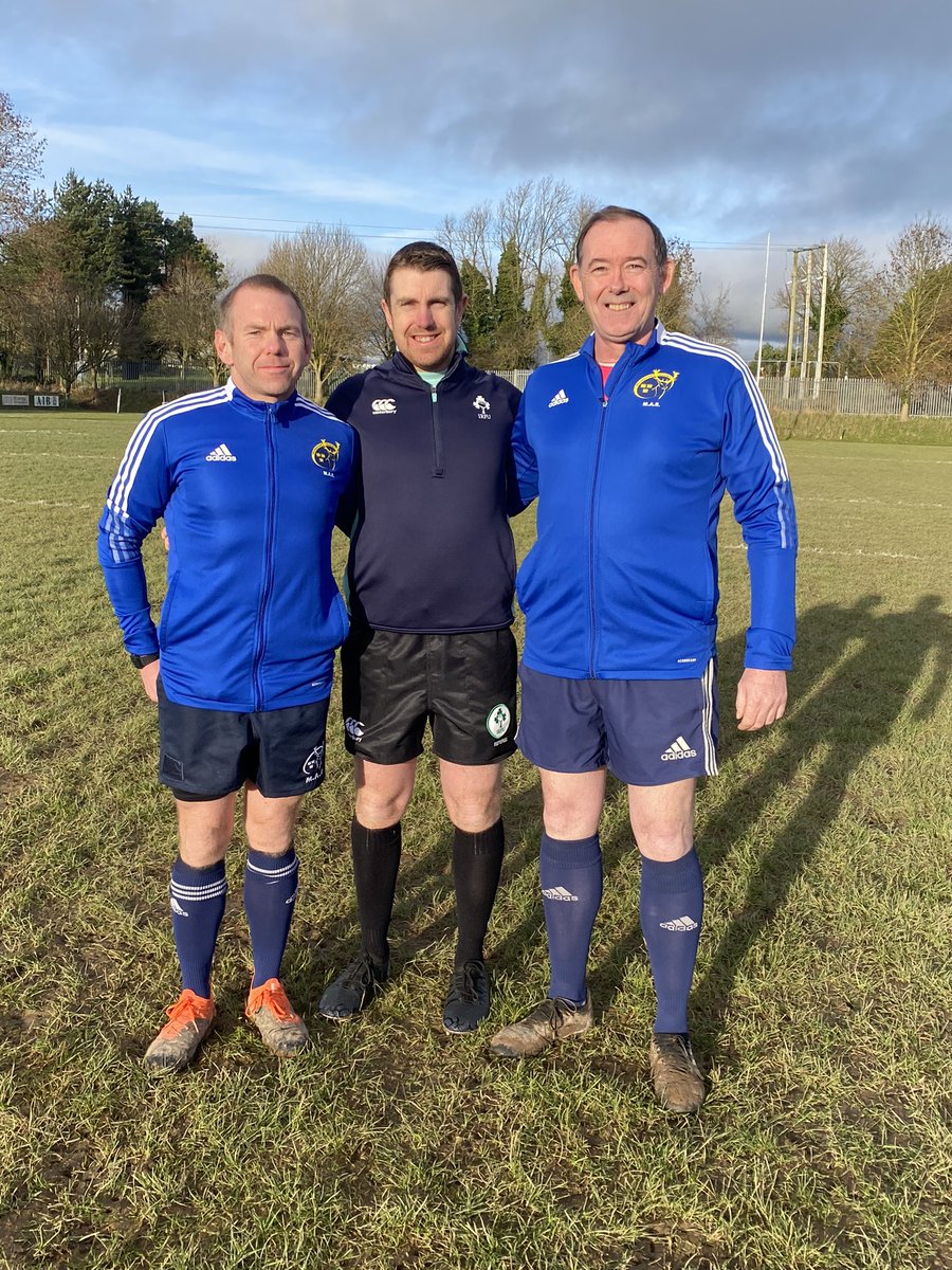 Our match day officials, have a good game gents. @IrishRugby @MunsterReferee @DungarvanRFC #NoRefNoGame
