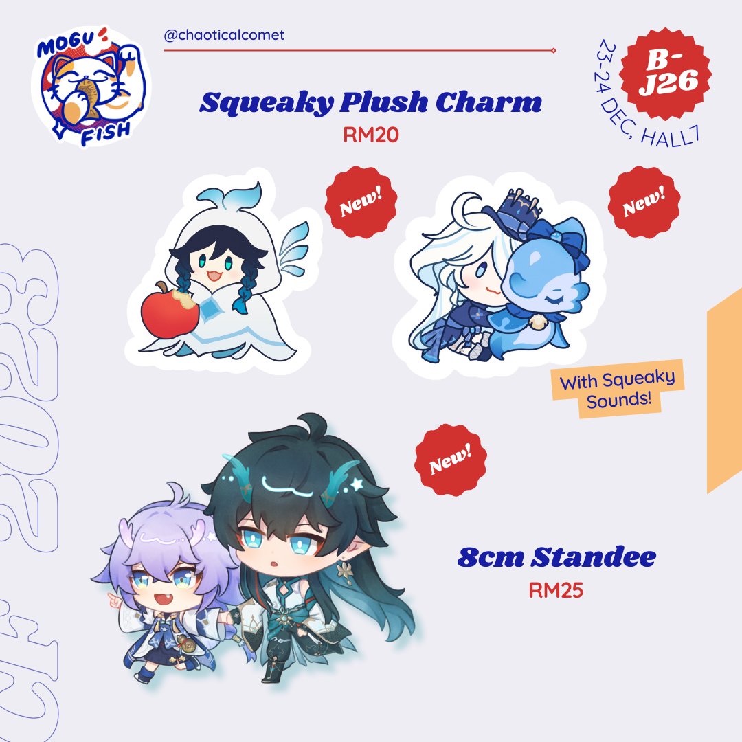 Krypt404's tweet photo. [Shares 🥹] #cf2023 #ComicFiesta2023 (1/4)  
Comic Fiesta 2023 catalogue is finally here!! I'll be boothing with
@keekotreecko @whysosearius  @rillr166 @Thyoneart   
🐟B-J26 mogufish 
🎅23-24 Dec  
🎄KLCC Lvl 3 Hall 7

NijiEN, HSR, Genshin, PRSK, Reverse1999, etc.  
Preorder⬇️ https://t.co/H3Ts9AYqgN