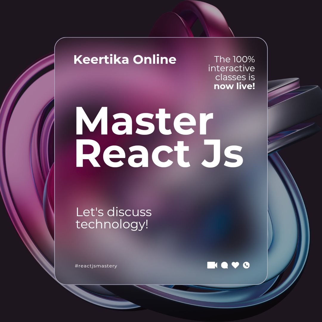 React Js in Hindi course is live now, so hurry up and enroll now!

#reactjs #webdevelopment #javascript #learnreact #reactcourse #livecourse #coding #programming #Webdesign #frontendDevelopment