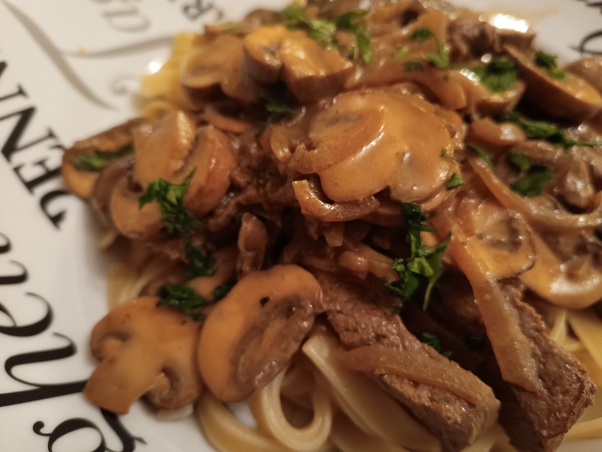 Steak & Mushroom Stroganoff from #waitrose #sirloinsteak #paprika #chestnutmushrooms #tagliatelle #pastarecipes #cookedbymywife  #homecooking #homecookedmeals #homecooked #homecookedfood #homecook #homecookedmeal #foodbloggers #foodie #foodblog  #foodlover #foodpics #foodphoto