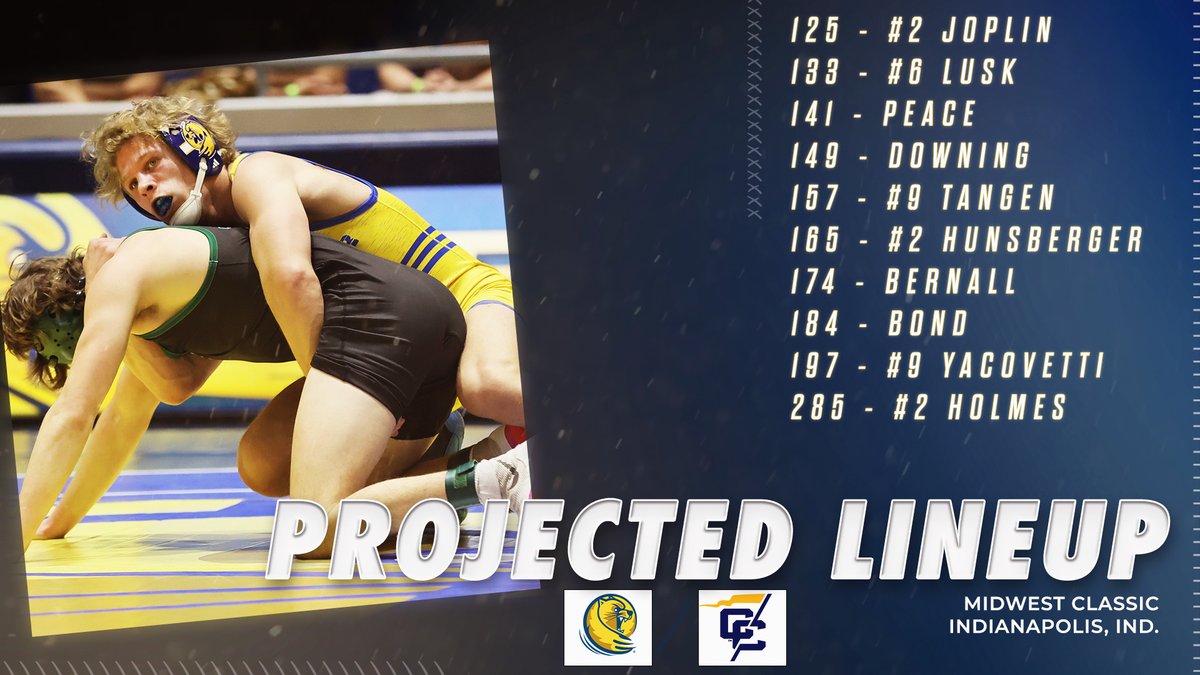 Time to show who we are against the best in the country.

Here are the ten that will compete in the Midwest Classic this weekend.

#OneMoreStep | #cLawsUp