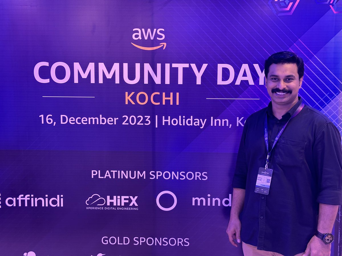 ApostateDevOps's tweet image. Thrilled to have been part of AWSCommunityDayKochi2023! 🌐 Massive appreciation for @dijeeshpnair and @awsugkochi for curating a top-notch event. Kudos to the admins for their hard work. Dive into the experience with photos and an exclusive 360 video!🚀 #acdkochi23 #AWSCommunity