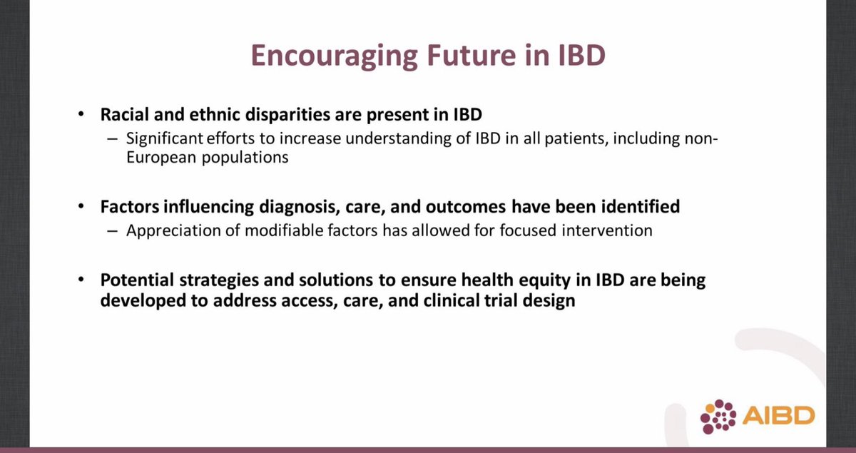 Thank you Dr Borum on your presentation about racial and ethnic disparities in #IBD @IBDConference