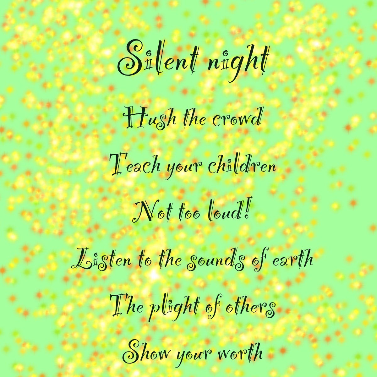 Wishing you some quiet in amongst all the chaos. 
✨🎄❤️🎄✨ #WritingCommmunity #poem #Christmas