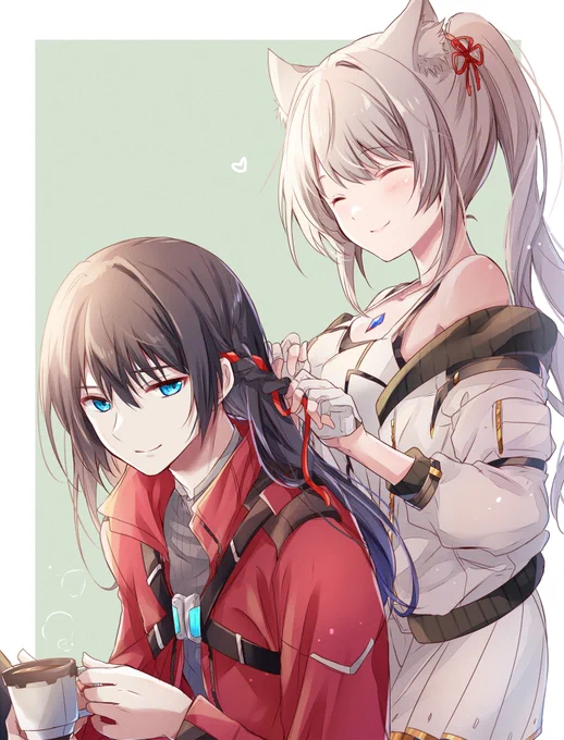 ノアミオ。だいぶ前に同じようなの描いた気がする…。#ゼノブレイド3#XenobladeChronicles3 