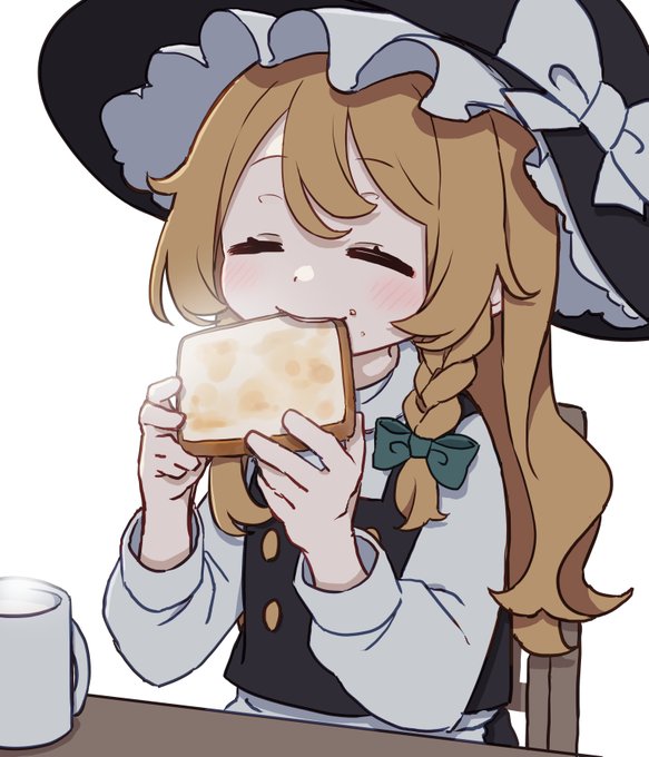 「holding food toast」 illustration images(Latest)