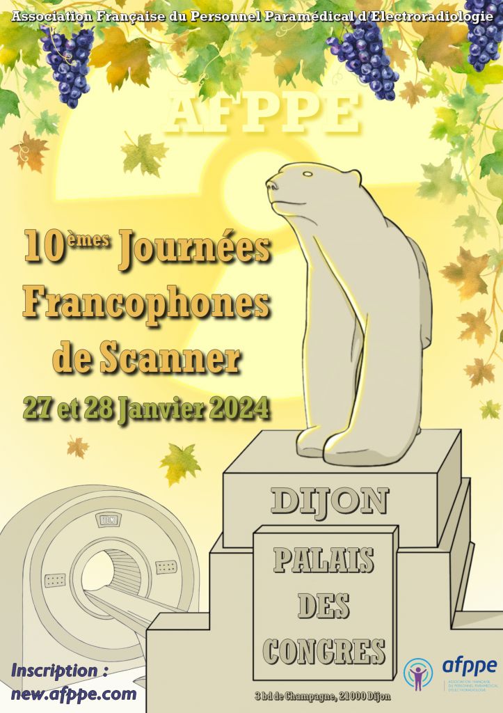 Les Journées francophones de #scanner AFPPE fêtent leurs 10 ans à @dijon . Il reste des places @Bourgogne @Afppe_ifo @AfppeAlsace @CNPMEM @EFRadiographerS @SFRadiologie @Fnmr_radiologue . Il reste des places pour les #manipradio buff.ly/3TrHIKw