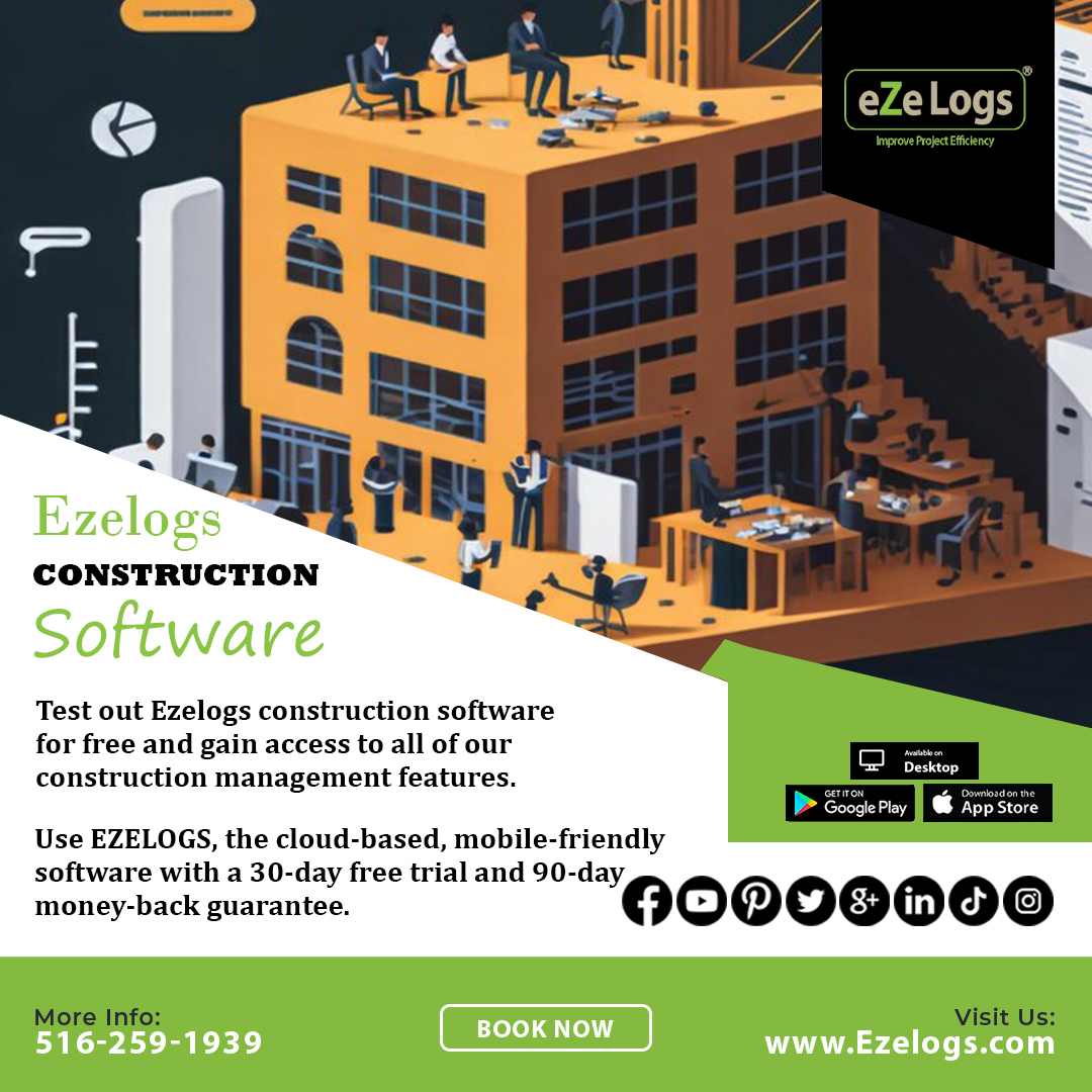 Empower Your Projects with Unrivaled #Construction Management Tools. This tagline emphasizes the idea that Ezelogs provides powerful tools to enhance and empower construction projects. Feel free to modify it to better suit your branding or messaging preferences.