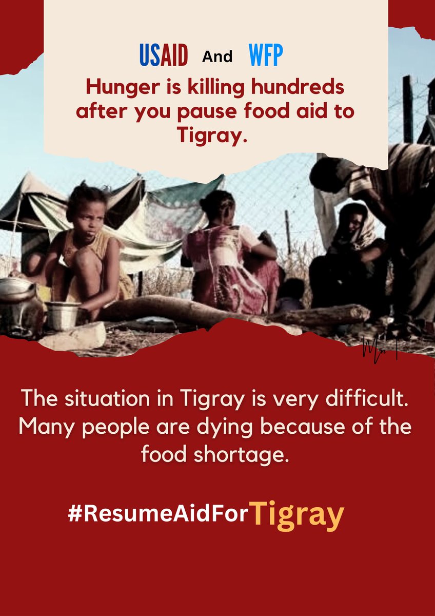 Urgent 🆘 for #Tigray: Over 5 million at risk of catastrophic hunger. @USAID, we implore you to break the silence, resume full aid, & grant unrestricted humanitarian access. #ResumeAid4Tigray #TigrayCantWait @PowerUSAID @WFPChief @WFP @SecBlinken @BradSherman @Food_EU