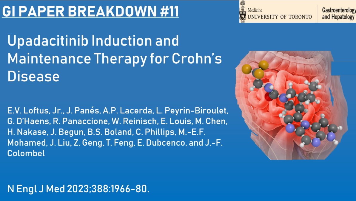 datadriven_tdoc's tweet photo. 1/ As promised, and as inspired by @UofTGastroHep super⭐️ residents @youstinahanna13 and Dr. R. Khan

Is UPADACITINIB effective in the treatment of CD??

Where does UPADACITINIB fit in the treatment landscape in CD?

a new Tweetorial/X-position! (taggin' the AIBD Stars)
🧵🧵🧵 https://t.co/tlCUaNZzG5
