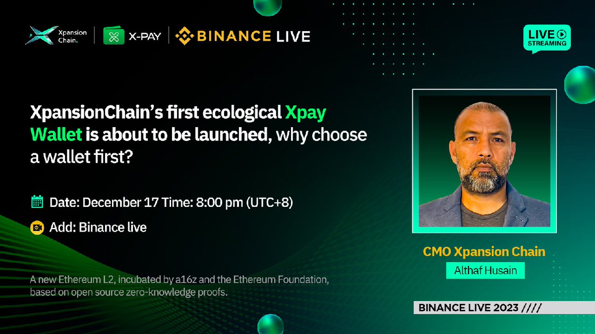 UniCrypto_World's tweet photo. 🎙️Join us on Our Next @binance Live #AMA with XpansionChain's

🕰️ 17th December 2023 - 1PM UTC
🎁 Reward: $100 USDT

Set Reminder: https://t.co/SEX5JyESRR

🔺Rules:
♂️Follow Twitter :- 
@UniCrypto_World
      &amp;  
@XpansionChain

♂️ Like &amp; Retweet this tweet 
♂️ Tag 3 Friends https://t.co/6P3IruW3db