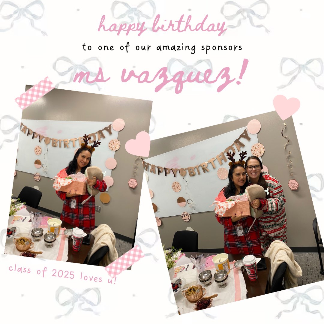 Happy birthday to one of our amazing sponsors MS VAZQUEZ! We love and appreciate you sooo much, your smile and enthusiasm never goes unnoticed, thank you so much for everything you do for our class! 🐏🤍 @EnglishwithMiss @MCHS_Rams