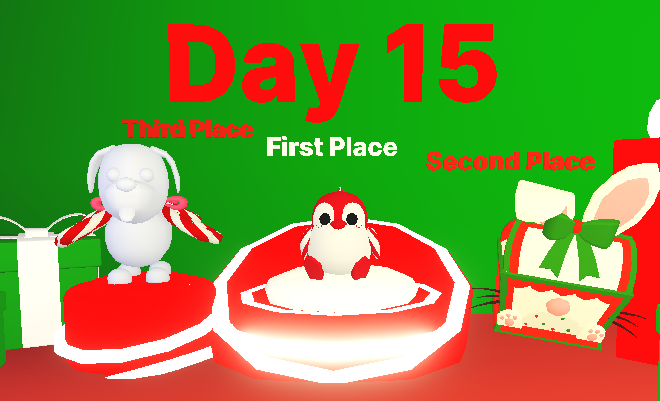 A7PlaysOfficial's tweet photo. 🎄❄️25 DAYS OF GIVEAWAYS❄️🎄
Day 15: Peppermint Penguin

🥇First Place: Peppermint Penguin
🥈Second Place: 2 Hare Box
🥉Third Place: Candycane Wings
To Enter:
📲Follow: @A7PlaysOfficial
❤️Like
🔁Repost

🏆Winners announced Dec 26th!🏆 
#adoptme  #adoptmegiveaway #Adoptmetrades https://t.co/j5Z73MmGNt