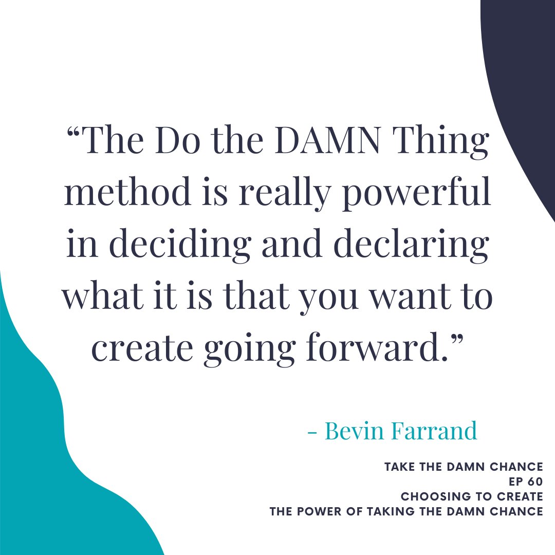 BevinFarrand's tweet image. 🎧To listen to Take the DAMN Chance, Episode 60 (Choosing to Create: The Power of Taking the DAMN Chance), search on Apple, Spotify, or YouTube.

#TakeTheDAMNChance #DoTheDAMNThing #UnleashYourInnerBadass