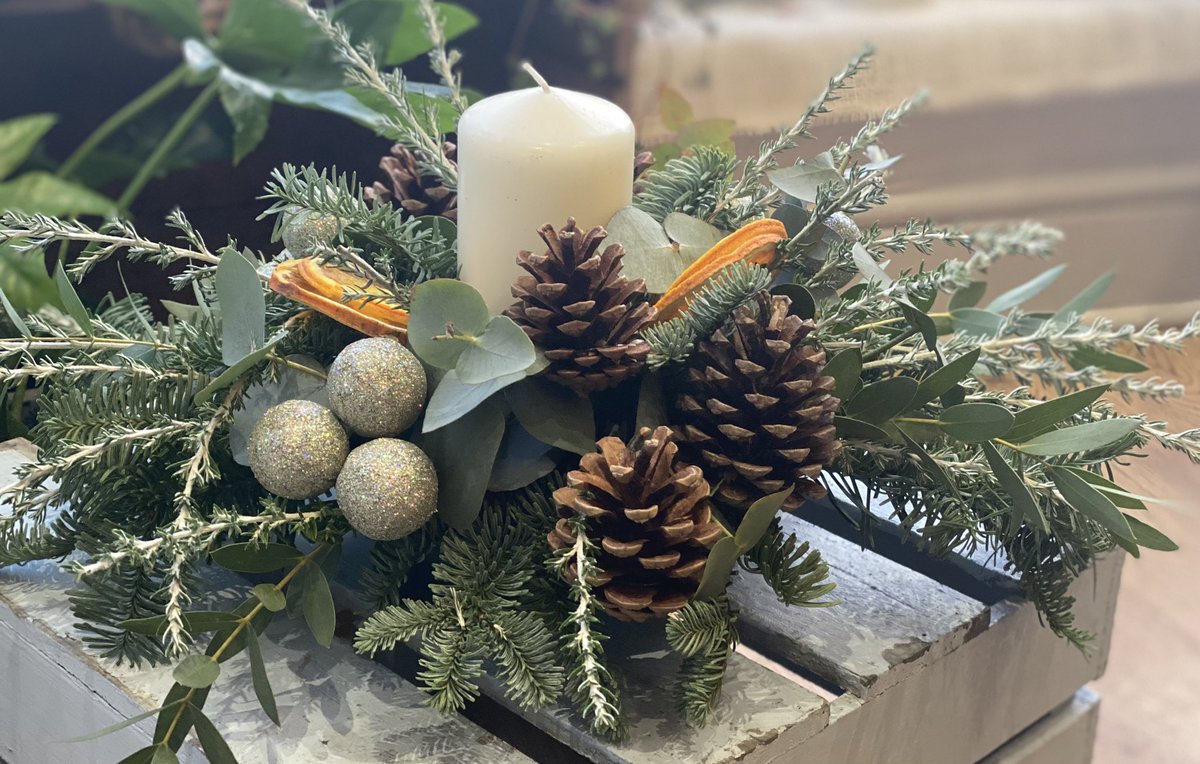 No Christmas table is complete without a candle arrangement! Order yours from only £30.00 #creativechristmas #christmas2023 #naturalchristmas #naturalchristmasdecor #christmasstyle #christmasiscoming #christmascountdown #christmasdecorations #tablecentrepiece #candlearrangement