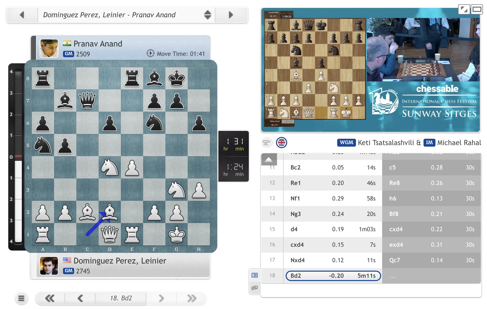 chess24.com on X: Dominguez is taking on Anand today — no, not that one!   #c24live #SunwaySitges  / X