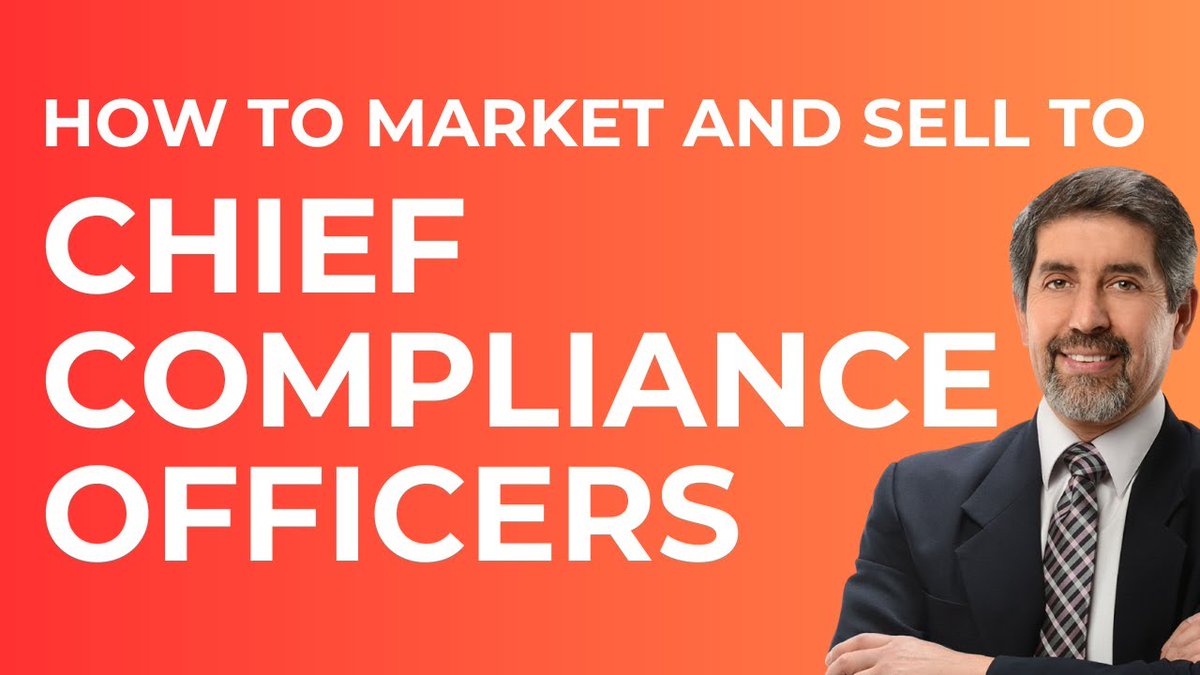 🔓[Watch] How to Market & Sell to Chief Compliance Officers 
hubs.li/Q01WP8F40

#chiefcomplianceofficer #globalinvestmentfirm #investmentfirm #gotomarket #GTM #buyerpersonas #CCOCarl
