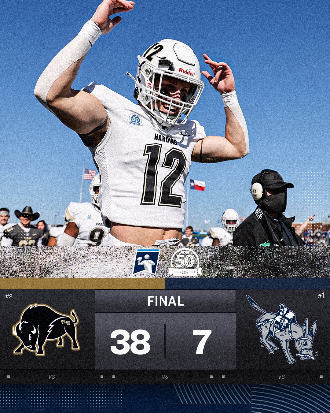 Harding makes program history, wins the 2023 DII football