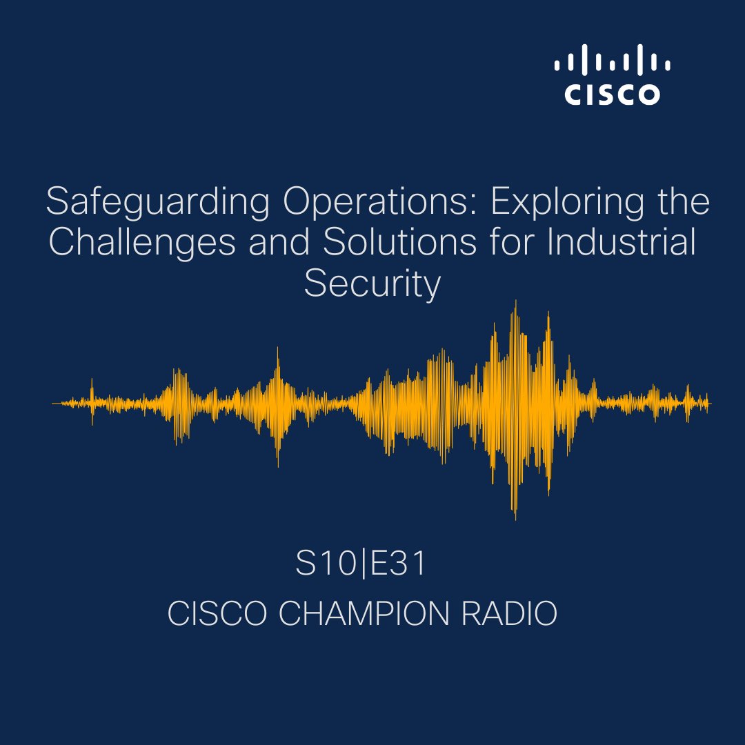 Cisco Insider (@ciscoinsider) on Twitter photo 🎙️ STREAMING ON ALL PLATFORMS 👂
Cisco Insider Champion:
Tune in to the latest <a href="/CiscoChampion/">Cisco Insider Champion</a> episode on December 19th! We will be diving deep into the realm of industrial security. Join us as we explore the hurdles and game-changing solutions in safeguarding operations. ⏰ 🎙️ STREAMING ON ALL PLATFORMS 👂
Cisco Insider Champion:
Tune in to the latest <a href="/CiscoChampion/">Cisco Insider Champion</a> episode on December 19th! We will be diving deep into the realm of industrial security. Join us as we explore the hurdles and game-changing solutions in safeguarding operations. ⏰