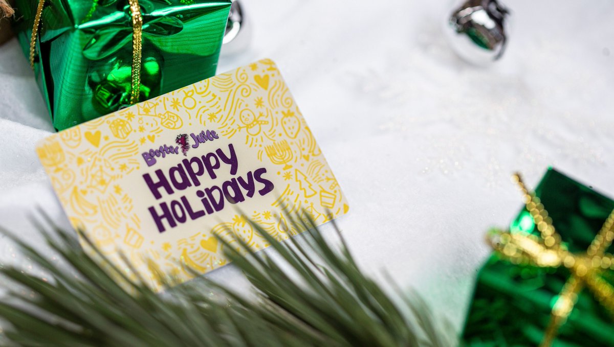 In need of a last minute stocking stuffer? We've got you covered! 🎁
Purchase a $30.00+ gift card today and receive a FREE SMOOTHIE! 😱✨ #BoosterJuice #GiftIdeas
