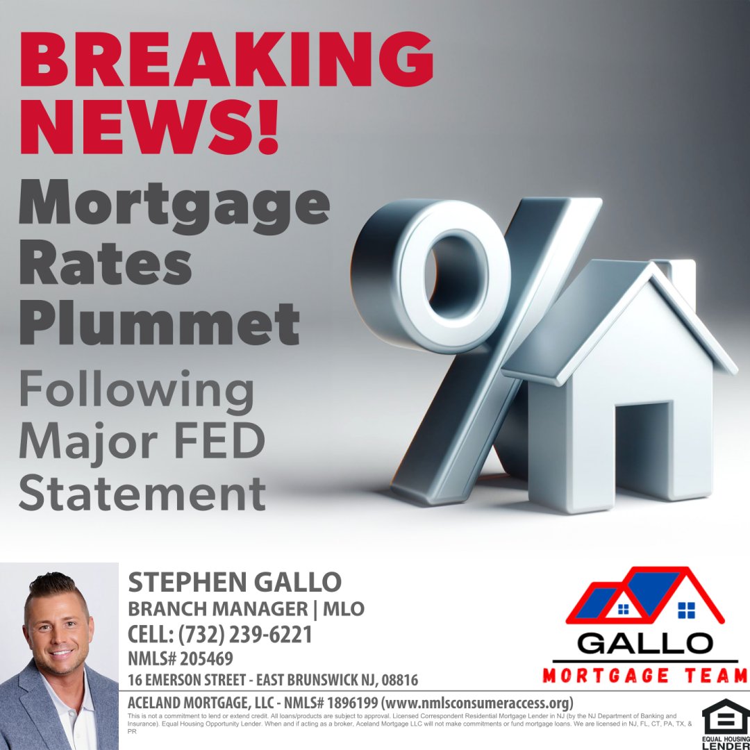 Exciting News for Homebuyers and Homeowners! Mortgage rates have dropped substantially to the lowest level since May of 2023! 

⬇️ Read My Rate Decrease Blog in My Link Below ⬇️ 
gallomortgageteam.com/socialposts/ra…

#acelandmortgage #gallomortgageteam #mortgagerates #mortgage #mortgagebroker
