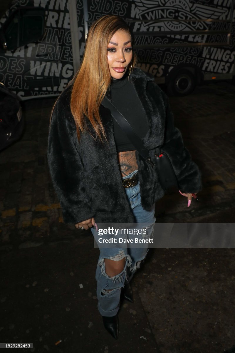 Mutya attends the Atlantic Records 75th Anniversary Party at Studio Spaces, 6 December 2023.