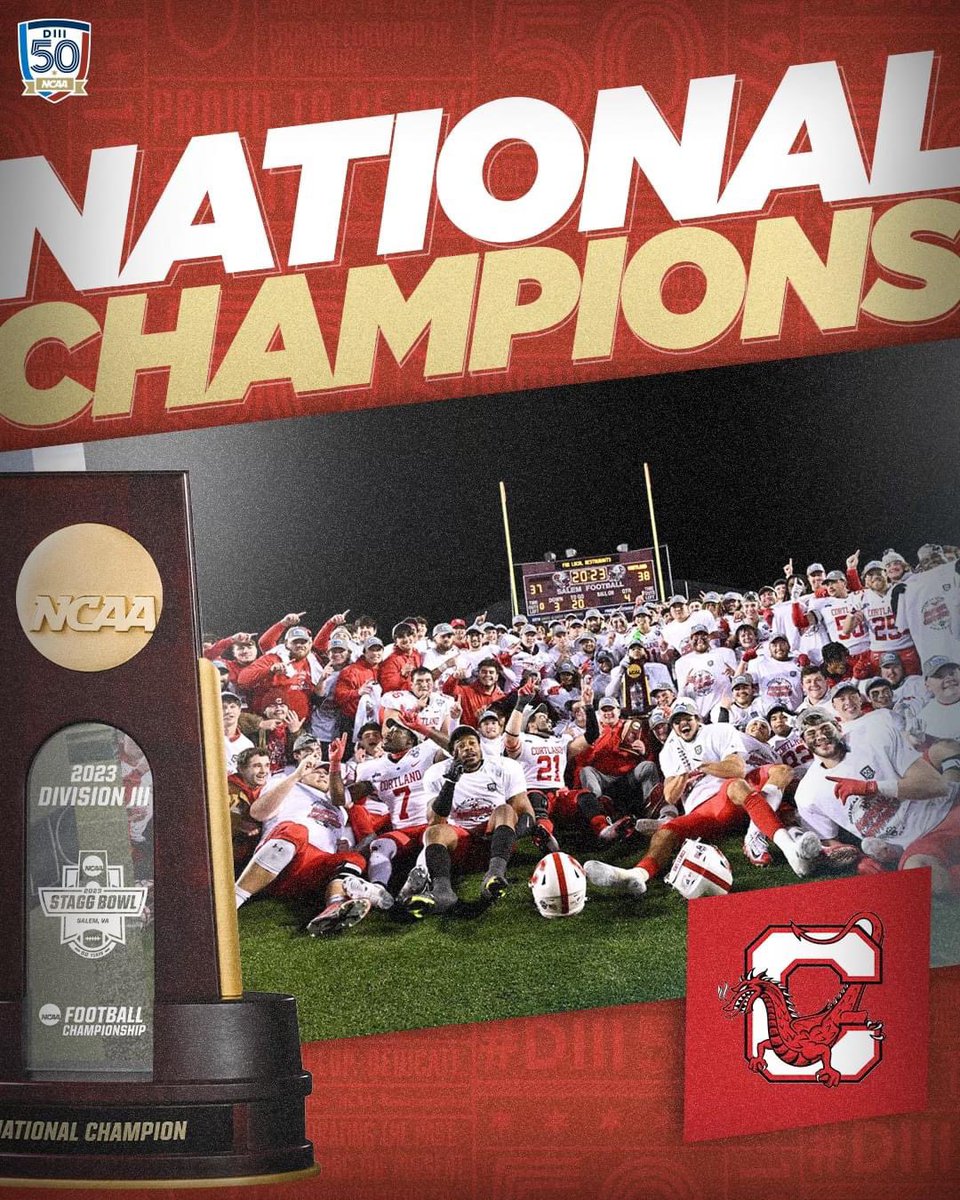 Bill MacFarlane (@billmac79) on Twitter photo Congratulations to <a href="/_CoachFitz/">Curt Fitzpatrick</a> & <a href="/CortlandFB/">SUNY Cortland Football</a> on winning the programs first ever NCAA Div lll Football National Championship. Team #118 played with passion, grit and showed tremendous poise in the victory. Could not be more proud to be a former Red Dragon player. #AlwaysARedDragon Congratulations to <a href="/_CoachFitz/">Curt Fitzpatrick</a> & <a href="/CortlandFB/">SUNY Cortland Football</a> on winning the programs first ever NCAA Div lll Football National Championship. Team #118 played with passion, grit and showed tremendous poise in the victory. Could not be more proud to be a former Red Dragon player. #AlwaysARedDragon