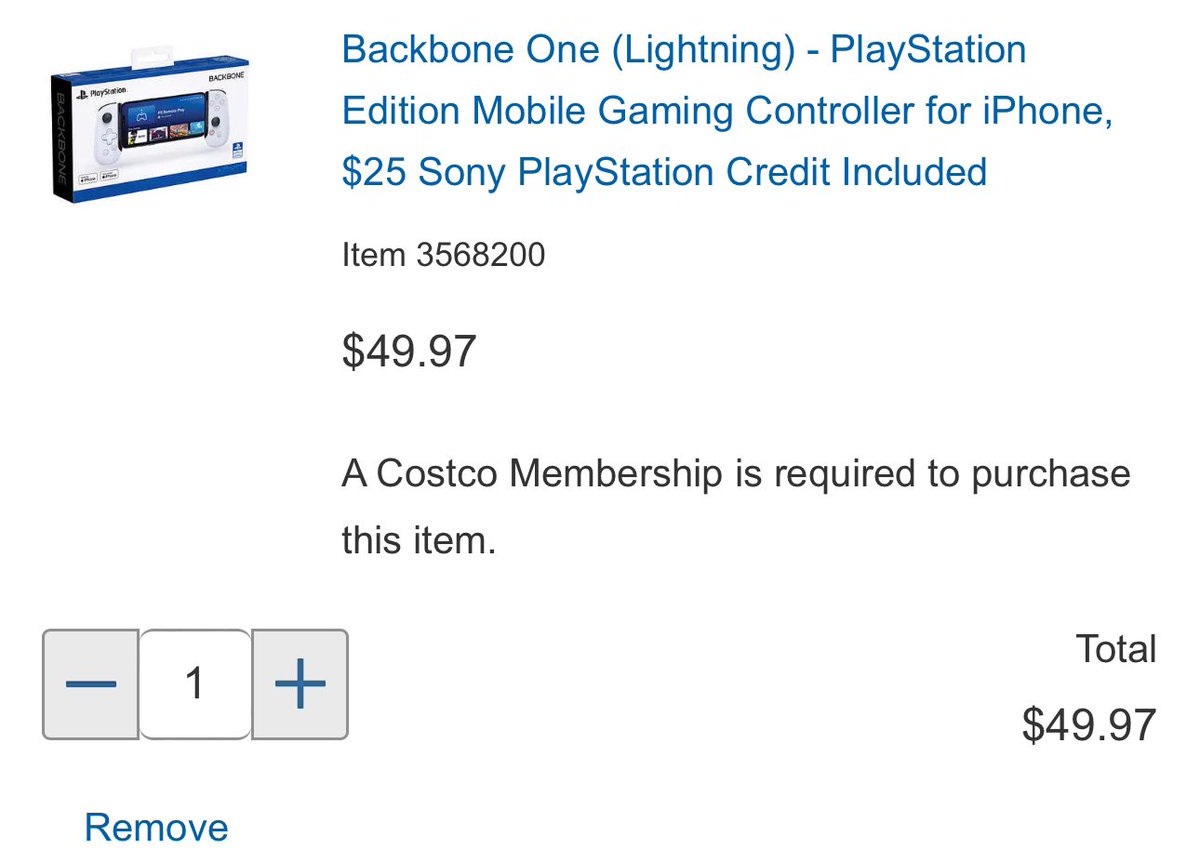 Backbone One (Lightning) - PlayStation Edition Mobile Gaming Controller for iPhone, $25 Sony PlayStation Credit Included