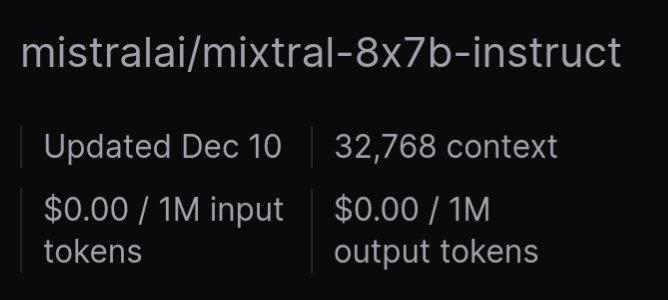 And now Mixtral is free 🤯 Thanks @xanderatallah 🫡 openrouter.ai/models/firewor…