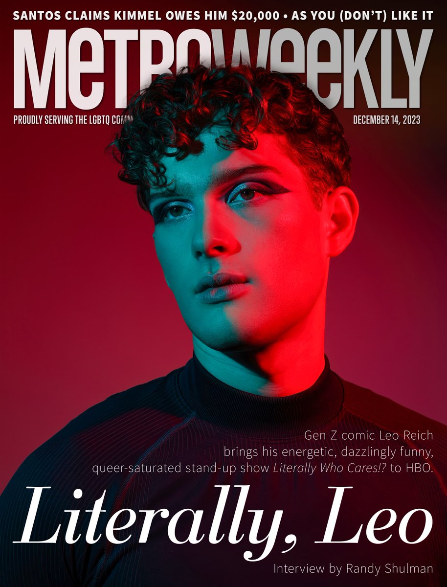 “Halfway through a month-long run of that show, you do start to think, why didn't I just do one of those shows where you stand in the middle and talk into the microphone?” --@leoistired. Catch him on @HBO tonight at 10 p.m. Also @streamonmax. Link: magazine.metroweekly.com/books/wwcx/