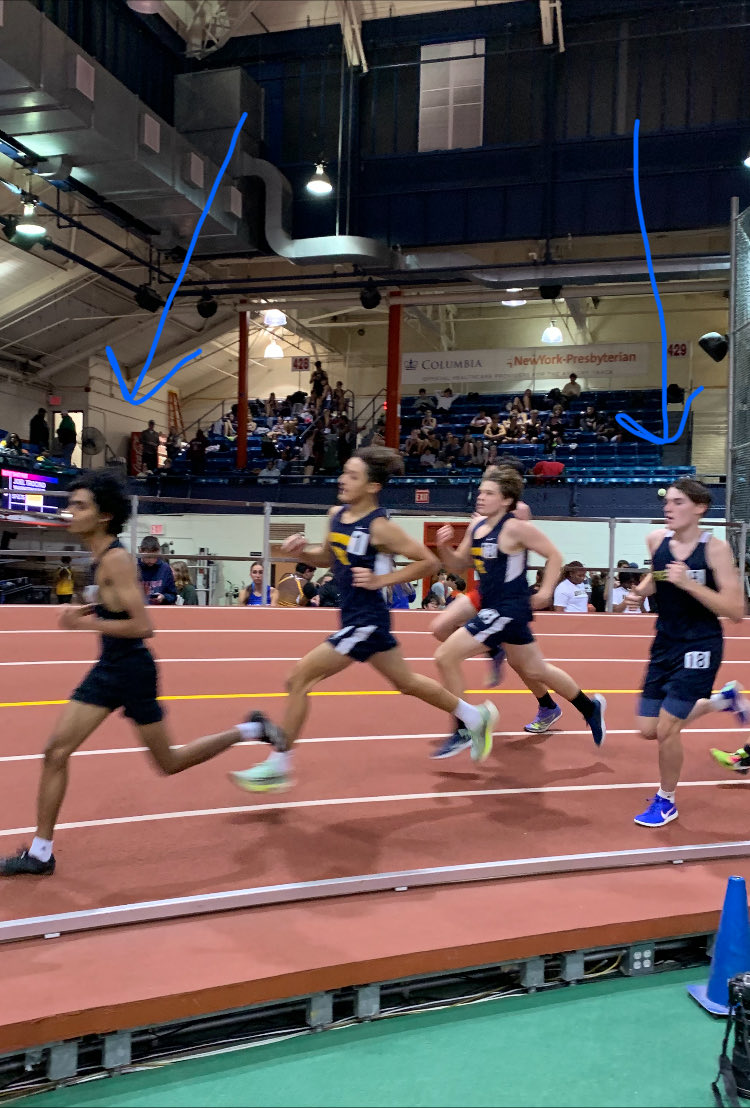 Harsh Gupta and Dylan Hetrick competing in the 1000 meters