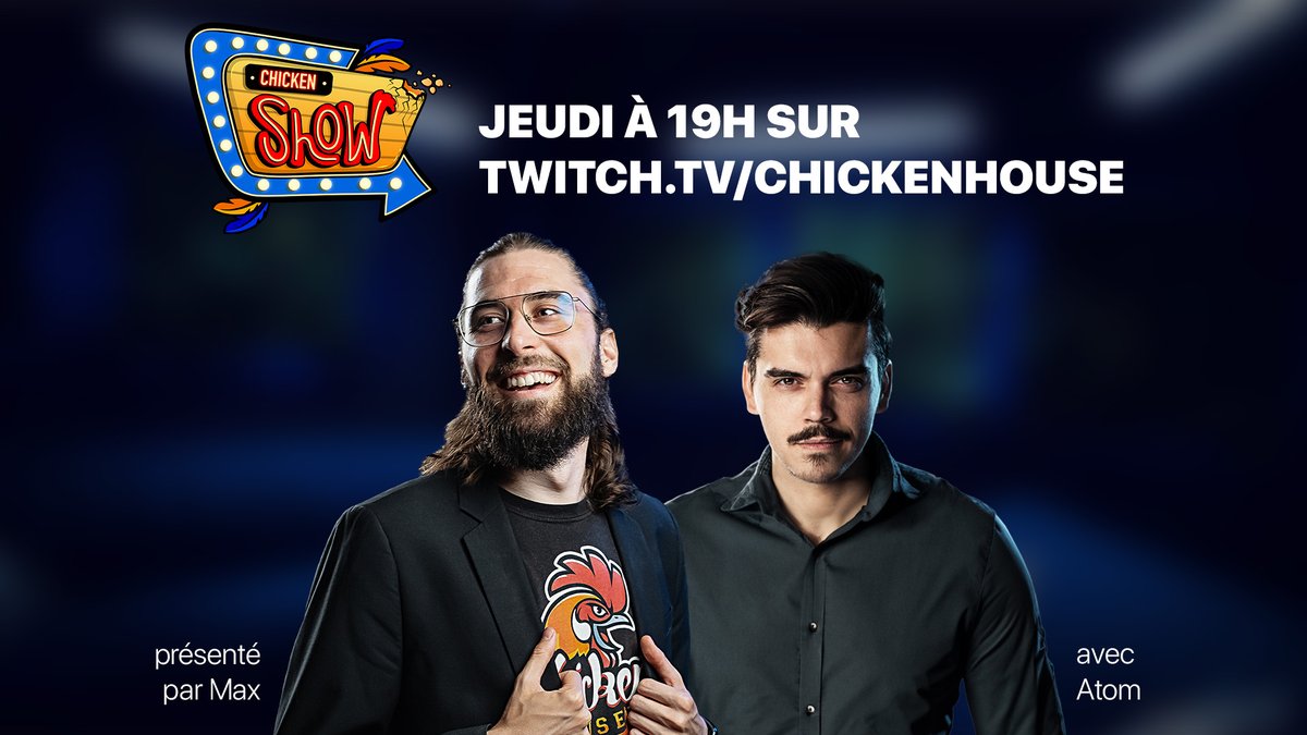 ScienceGamingTV's tweet photo. Notre émission revient sur @TwitchFR ce jeudi à 19h !
Le plateau du #ChickenShow va accueillir @ATOM_VISUAL 🎙️
Le programme arrive, en attendant n'hésite pas claquer ton follow sur https://t.co/zuAR0yF5M0 https://t.co/kr15EBQUBO