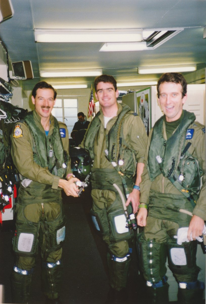 Getting booted sand spurred for my last trip at Chivenor, a 2v2 ACM sortie. What fun we had! Summer '91
#pilotlife #flying