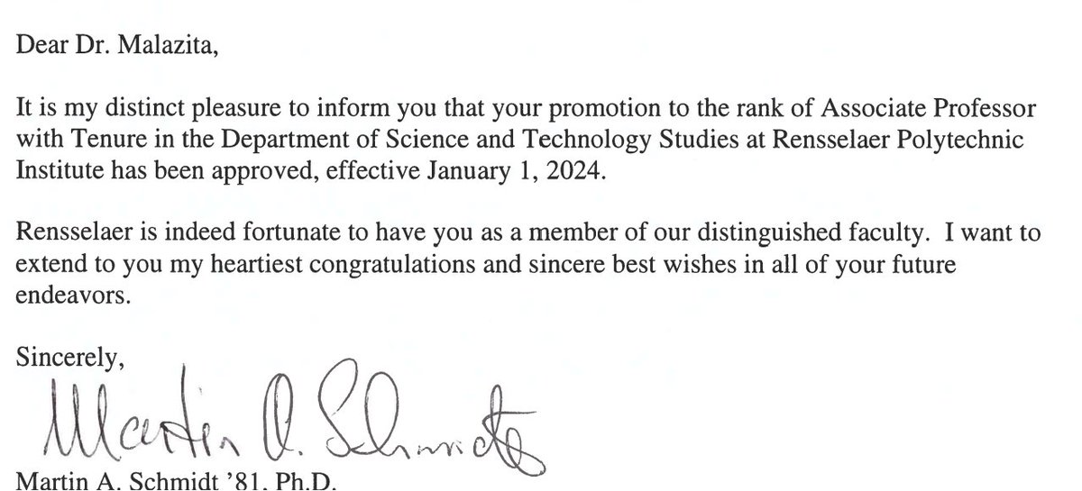 A bit of good news before the holiday break! Tenure is a group effort--thank you to the mentors, students, reviewers, advocates, friends, family, and cats in my corner to help me get this far.