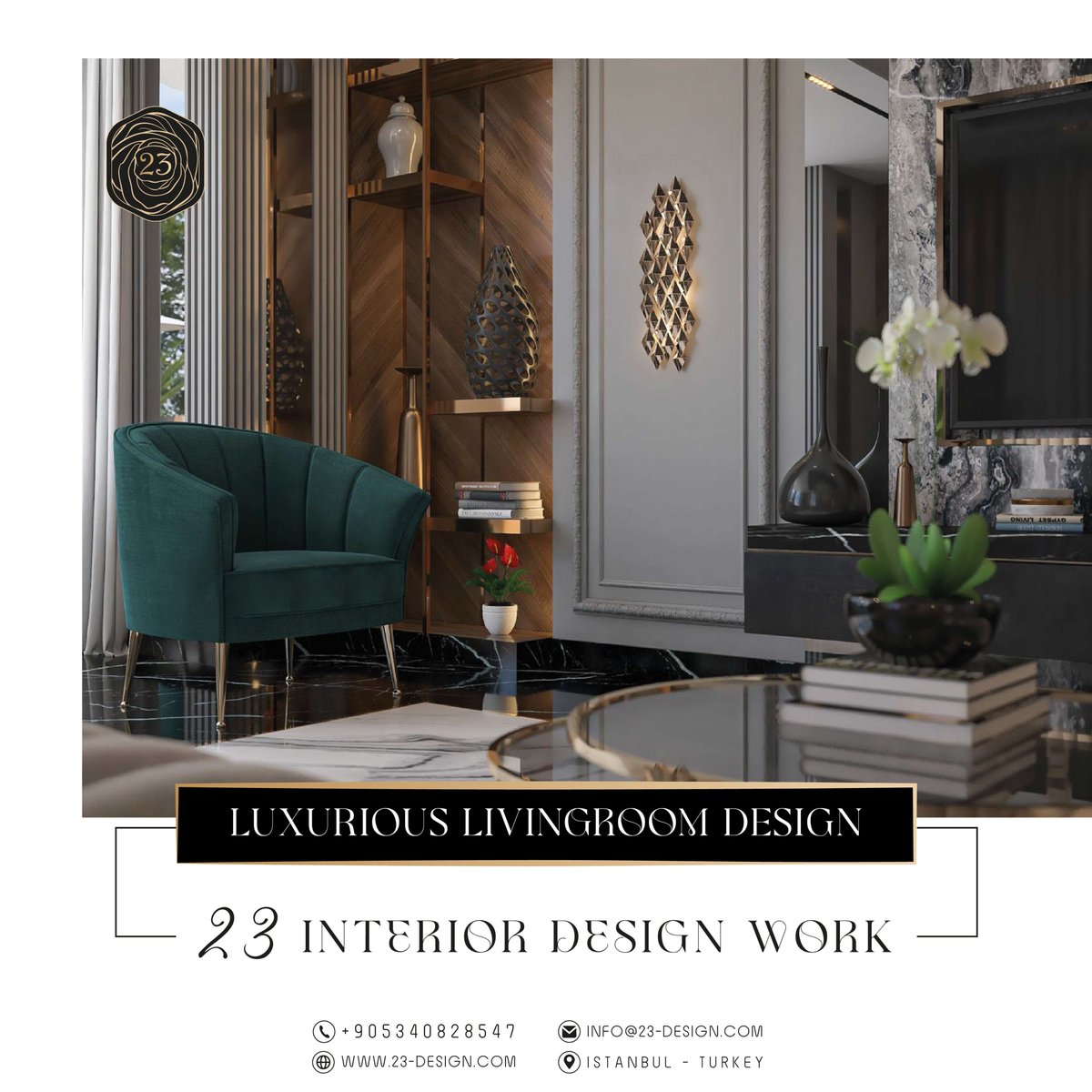 23Interior's tweet image. LUXURIOUS LIVINGROOM VILLA  DESIGN
DESIGN BY 23 INTERIOR DESIGN
23 Interior Design
@23interior
‌+90 534 082 85 47⁩
Wa.Me/905340828547
#interiordesign #design #interior #homedecor #architecture #home #decor #interiors #homedesign #art #interiordesigner #furniture #decoration