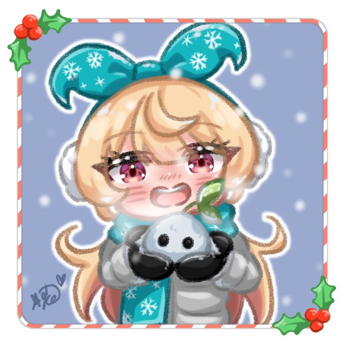 「ribbon snowflakes」 illustration images(Latest)