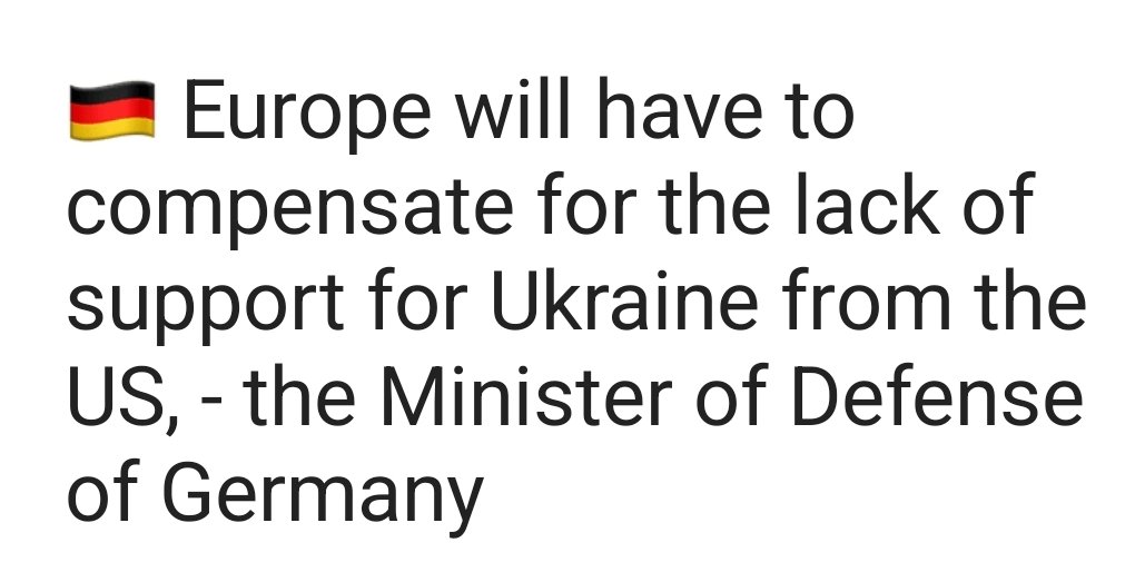 Germany now waking up to the fact that the US can no longer be trusted with @gop on Russian payroll.

German Defense Minister Pistorious today.

"worst-case scenario"

"the military situation is becoming more and more difficult, and the Republicans in the United States are