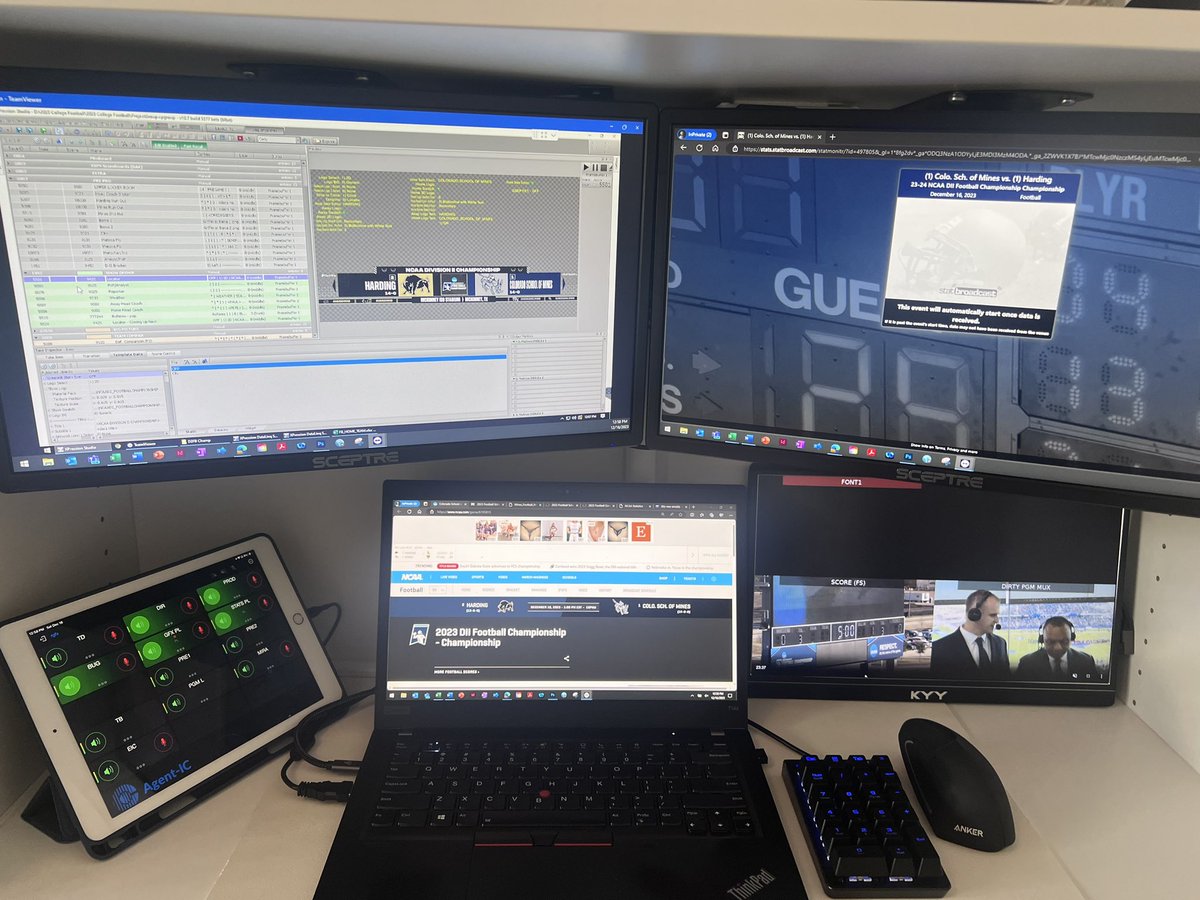 Ryan Brown (@__ryanbrown__) on Twitter photo Ready for championship football!
Going live on ESPNU for the <a href="/NCAADII/">NCAA Division II</a> Football Championship at 1 ET!
<a href="/Harding_FB/">Harding Football</a> vs <a href="/MinesFootball/">Mines Football</a> Ready for championship football!
Going live on ESPNU for the <a href="/NCAADII/">NCAA Division II</a> Football Championship at 1 ET!
<a href="/Harding_FB/">Harding Football</a> vs <a href="/MinesFootball/">Mines Football</a>