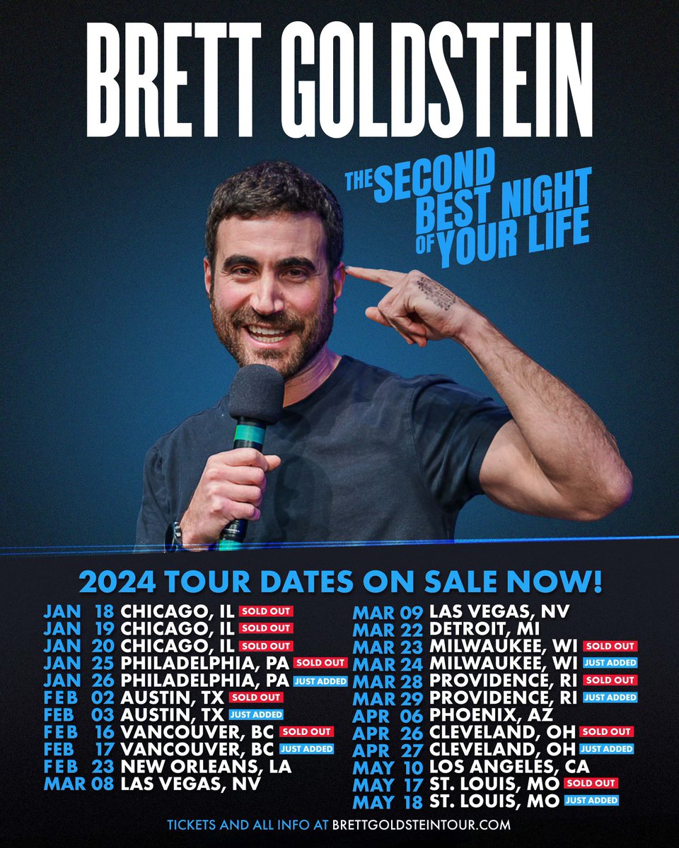 See you in 2024. More stand up tour dates added and on sale now at brettgoldsteintour.com. There will be swears…
