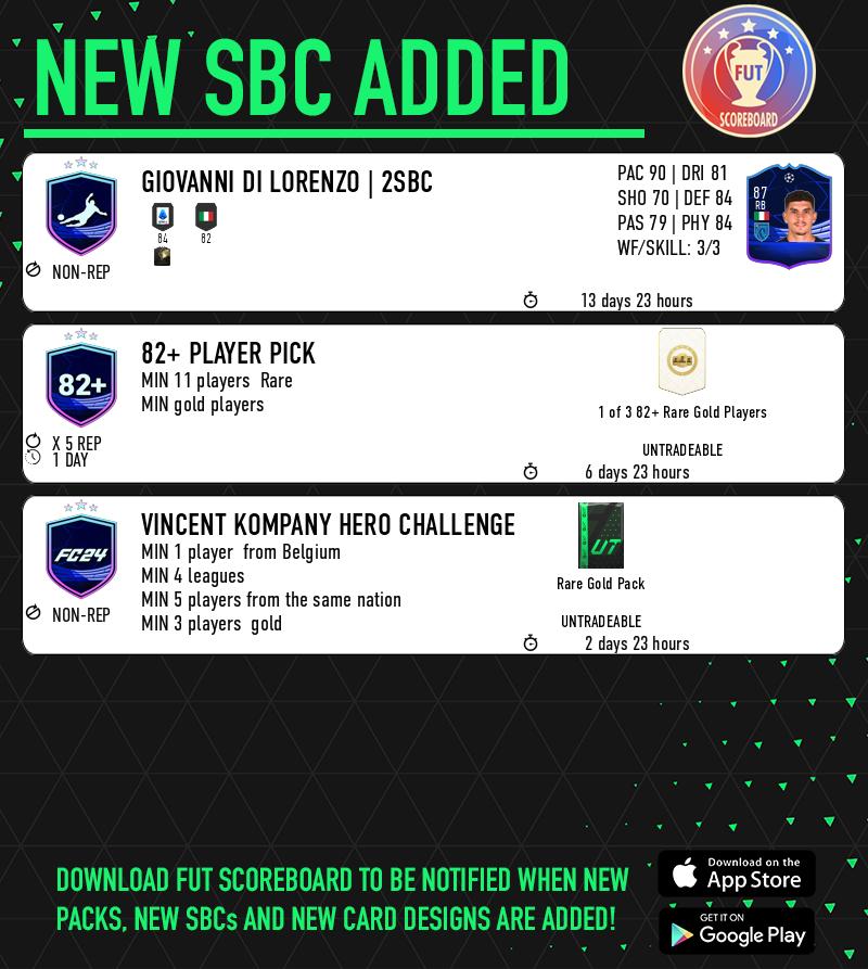 Fut Scoreboard on X: 🧩 NEW SBC ADDED 🧩 / X
