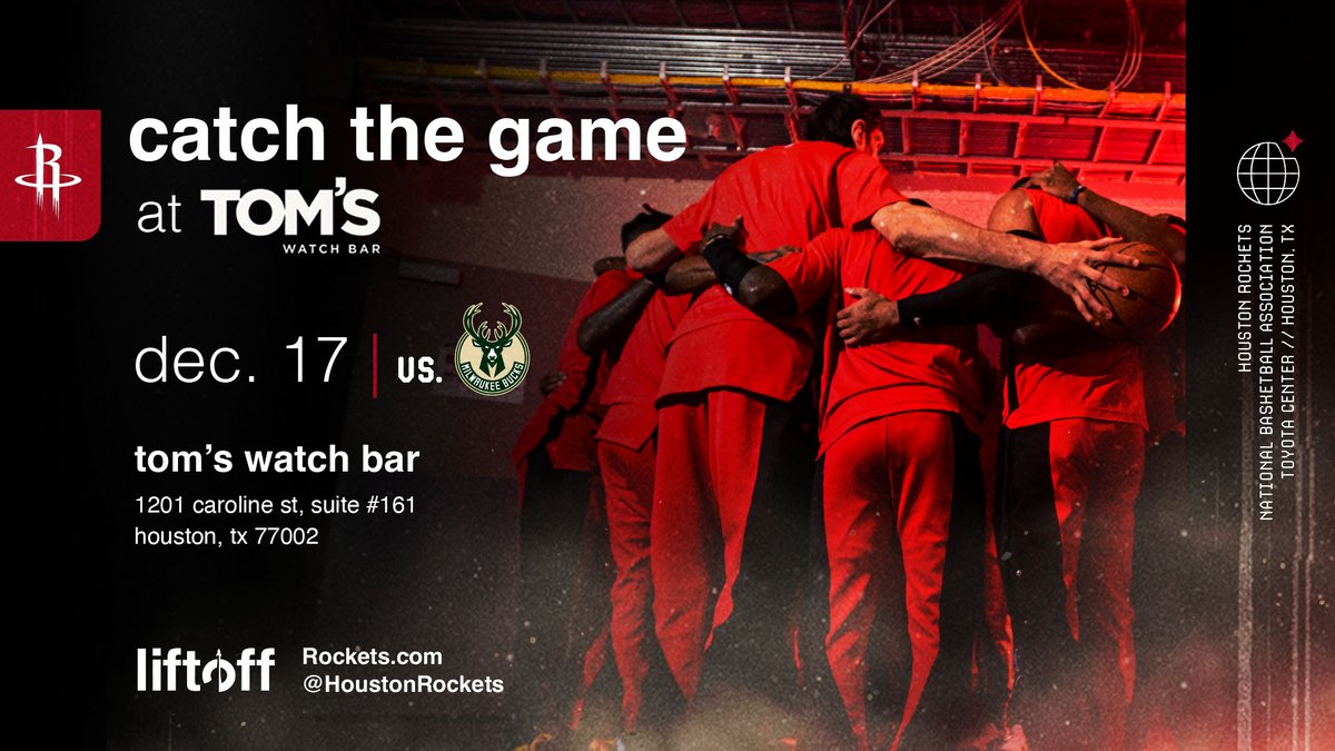 Fuel your fandom at @WatchAtToms and catch the #Rockets in action! Cheer on the squad and show your support. 🚀