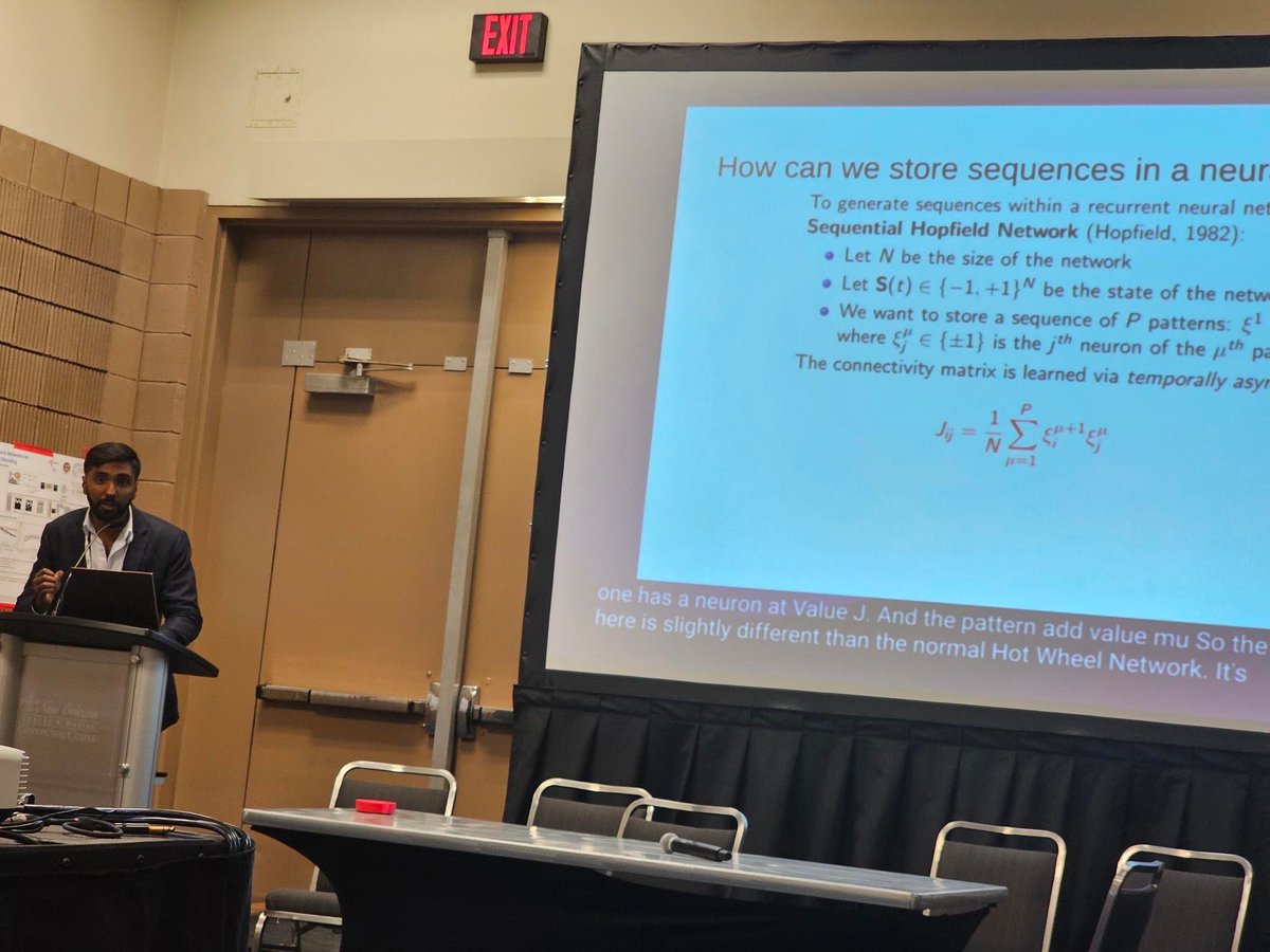 Gave a talk at the #AMHN2023 workshop at #NeurIPS2023. It was a fantastic workshop on the rejuvenation of the Hopfield Network and its application in understanding computation in the brain and designing the next-generation of AI architectures.