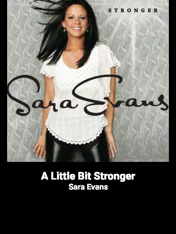 Check out this song! A Little Bit Stronger by Sara Evans 
#saraevans #iheart 
#iHeartRadio #iHeartLand
#HotGirlsClub #babealert
#iheartcountry #musique
#musicismymedicine
@iHeartCountry @iHeartRadio
iheart.com/artist/sara-ev…
