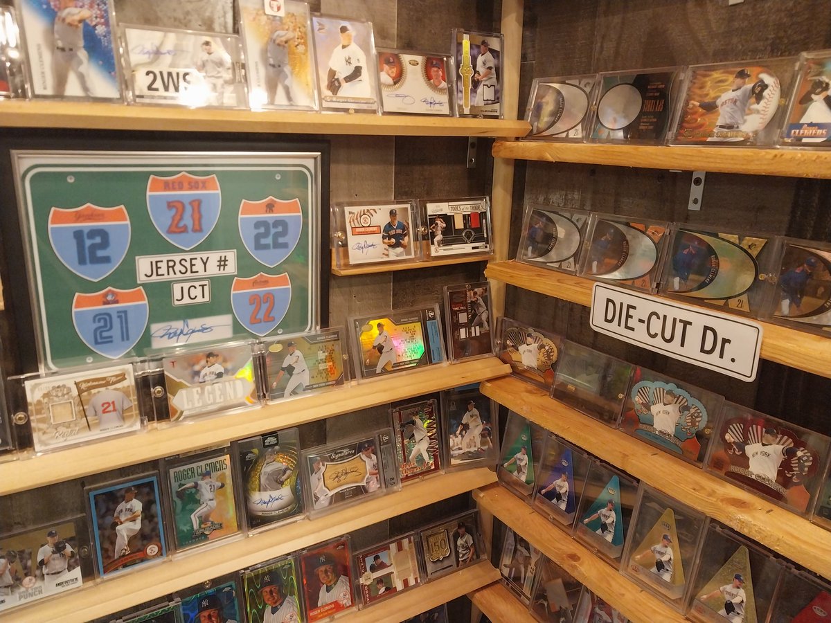 @dhdrewry @CardPurchaser #cornerofyourcollection of Rocket @ClemensRog96551 stuff. Jersey #d Junction and Die Cut Drive.
