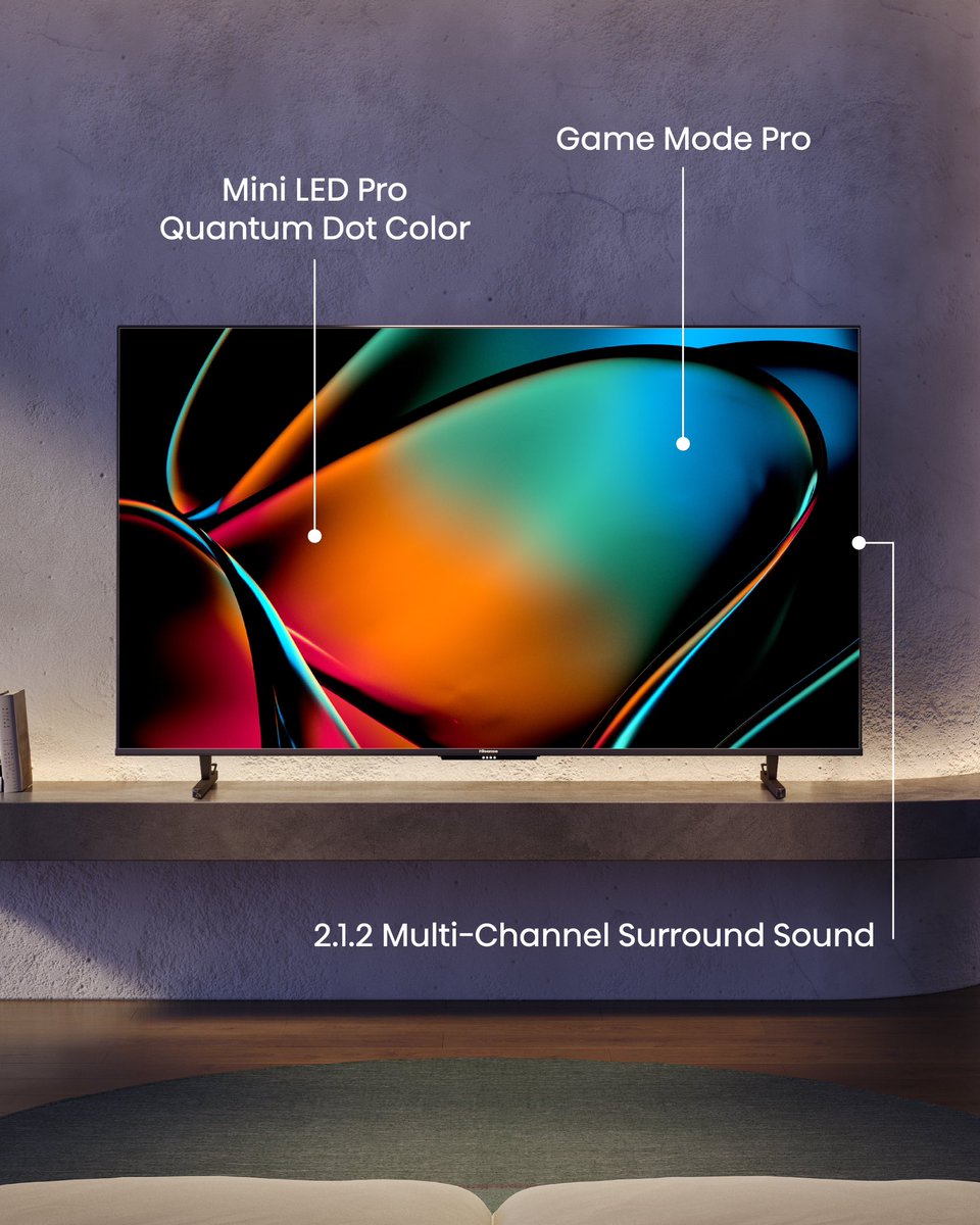 In case it wasn’t obvious already, our TVs are actually pretty great. The Mini-LED Pro U8K TV comes with Quantum Dot Color, a Game Mode, and a robust multi-channel surround sound system. If you don’t know what that meant, it means you are in the right place. 😎 Link in bio!