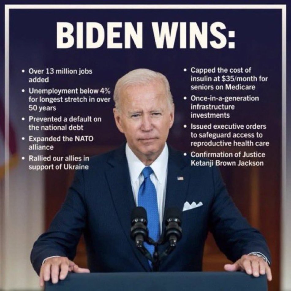 You can unfollow us if you want, but it won’t stop us from showing off all of President Biden’s Wins. We’re dedicating this page to re-electing President Biden. Retweet and follow if you’re in.