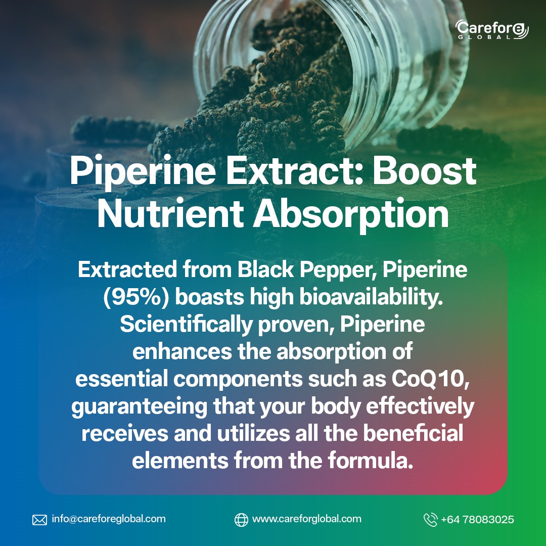 heart Healthy Nutrient👉Piperine Extract: Boost Nutrient Absorption
#PiperineExtract #NutrientAbsorption #BlackPepperExtract #Bioavailability #CoQ10 #EnhancedAbsorption #ScientificallyProven #EffectiveUtilization #BeneficialElements #HealthSupplements